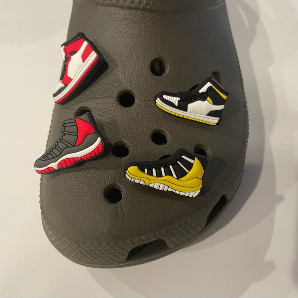 Cute Jordan Croc charm Jibbitz bundle (4pcs)